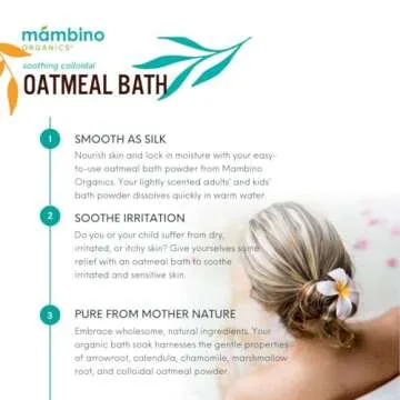 Organic Oatmeal Bath Soak for Dry Skin Relief - 6 Oz