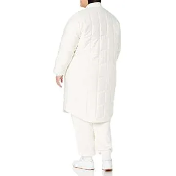 Amazon Essentials Women's Oversized Quilted Coat (Available in Plus Size), Eggshell White, Large