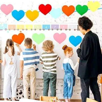 MAMUNU 72 PCS Large Heart Paper Cutouts, Assorted 9 Colors Heart Cutouts Cardstock Bulk Classroom Wall Bulletin Board Decoration, 6 inch Heart Cutouts for DIY Crafts Projects Party Home Decorations