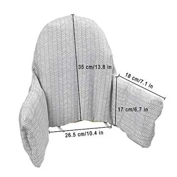 High Chair Cushion, for IKEA High Chair Cushion, Cushion High Chair, for IKEA Highchair Cushion for IKEA Antilop Highchair, Built-in Inflatable Cushion, Baby Sitting More Comfortable (gray Stripes)