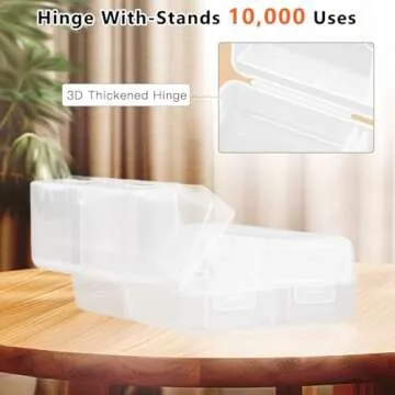 FYY Daily Pill Organizer, 7 Compartments Portable Pill Case Travel Pill Organizer,[Folding Design] Pill Box for Purse Pocket to Hold Vitamins,Cod Liver Oil,Supplements and Medication-Clear