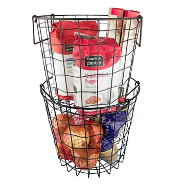 DII Metal Wire Mesh Stackable Utility Storage Bin for All Homes