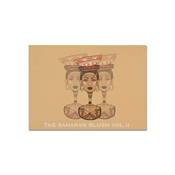 Juvia's Place Blush Palette Saharan Vol.2, 6 Pan, Peach and Soft Pinks Shimmers and Mattes