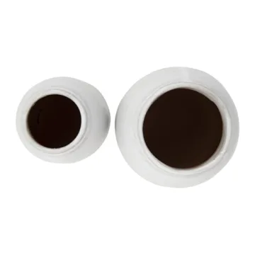 Creative Co-Op White Terracotta Vases for Stylish Decor