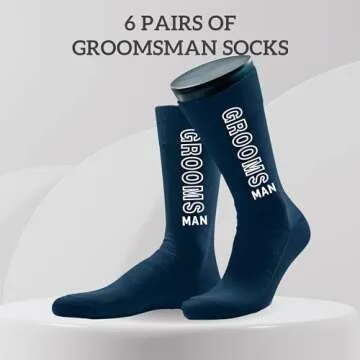 Groomsman Socks Set of 8 for Weddings and Parties