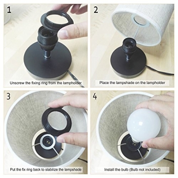 Lifholder Table Lamp for Bedroom Living Room and Office