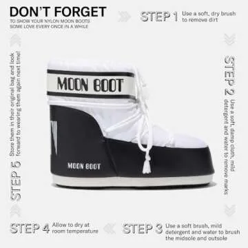 Moon Boot Icon Low Insulated Slip On Unisex Snow Boots, M4.5-6, W5.5-7, White