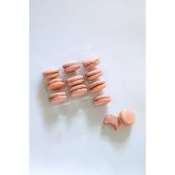 Vend Exchange Clear Plastic Macaron Containers - Fits 12 Macarons (Pack of 14)