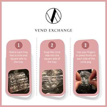 Vend Exchange Clear Plastic Macaron Containers - Fits 12 Macarons (Pack of 14)