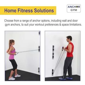 Anchor Gym H2 Mounted Anchor Single Unit with Two Hooks, Wall, Ceiling Mounted Hook Exercise Station for Bodyweight Straps, Resistance Bands, Strength Training, Yoga, Home Gym (Wood Screws Included)