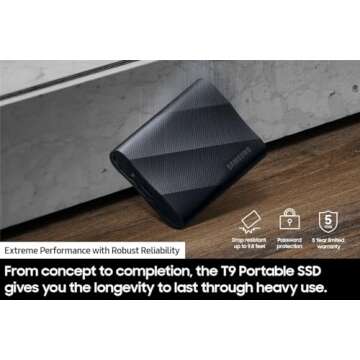SAMSUNG T9 Portable SSD 1TB - Fast & Reliable Storage