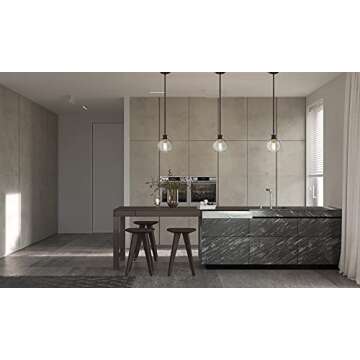 Tawson Black and Gold Pendant Light, Modern Globe Pendant Light, Island Pendant Lights with 6.5 inch...