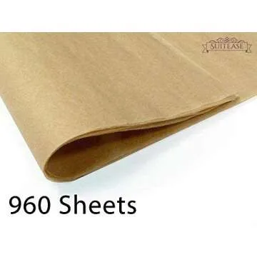 SuitEase Kraft Tissue Ream Paper, 15 X 20 Premium Quality ~960 Sheets~ Machine glaze finish, Made in the USA.