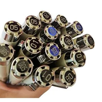 Sakura Micron Pigma Ink drawing pens for manga drawing, scrapbooking supplies - 8 artist pens - 8 pack (04, 8 pct set, black)