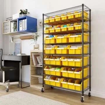 Seville Classics Commercial Grade Bin Rack - 24 Bins