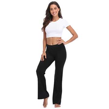 HDE Womens Cotton Pajama Pants Wide Leg Sleepwear Casual Loose Lounge PJ Bottoms,Black,3X Plus