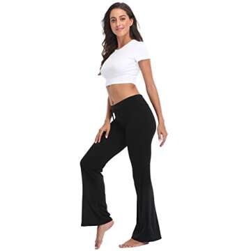 HDE Womens Cotton Pajama Pants Wide Leg Sleepwear Casual Loose Lounge PJ Bottoms,Black,3X Plus