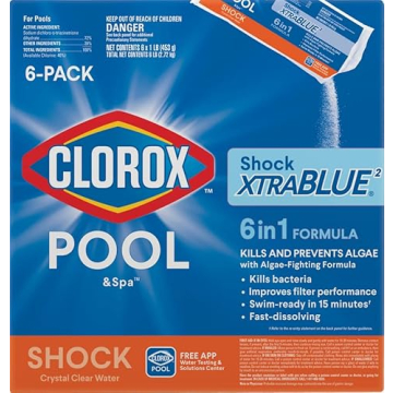 Clorox® Pool&Spa™ Shock XTRABLUE®2, Kills Bacteria & Algae in Swimming Pools, Swim-Ready in 15 M...