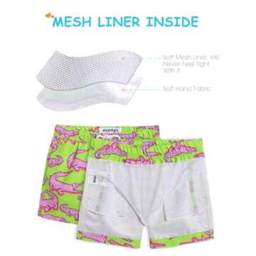 MaaMgic Boys Swim Trunks - Little Crocodile Green