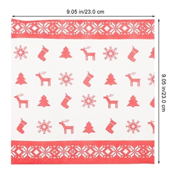 SEWACC 2 Rolls Kitchen Paper Towels Christmas Themed Grease Proof Food Paper Fried Food Wrapping Paper Snacks Paper 9 x 9 inches