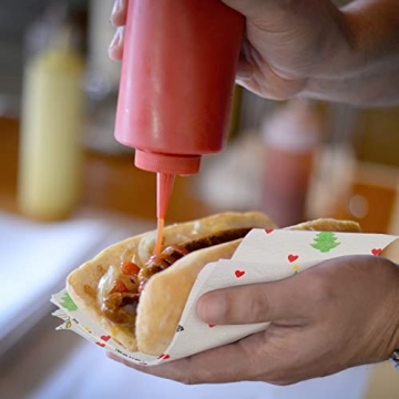 SEWACC 2 Rolls Kitchen Paper Towels Christmas Themed Grease Proof Food Paper Fried Food Wrapping Paper Snacks Paper 9 x 9 inches