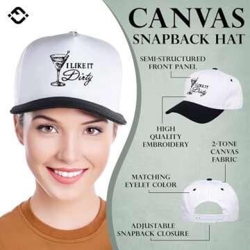 Funky Junque Cute Vintage Trucker Hat for Women, Embroidered Adjustable Snapback Baseball Cap - I Li...