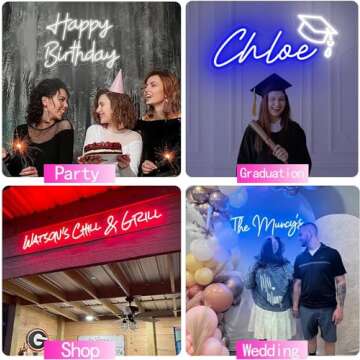 Custom Neon Sign for Wall Decor,Led Neon Sign Customizable,Kids Name Sign and Birthday Gift,Wedding ...