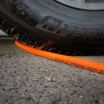 FYPower Air Compressor Hose 3/8 Inch x 25 Feet Hybrid Hose with Fittings, Flexible and Kink Resistant, 1/4" Industrial Quick Coupler and Plug Kit