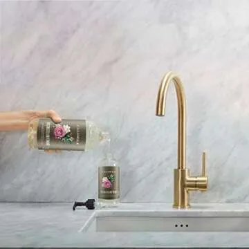 Caldrea Hand Soap Refill, Aloe Vera Gel, Olive Oil And Essential Oils To Cleanse And Condition, Rosewater Driftwood Scent, 32 Oz