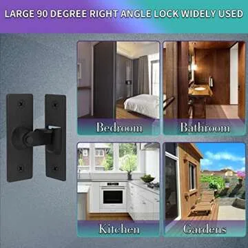 Secure Large 90 Degree Right Angle Door Lock for Barn Doors