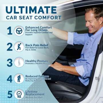 ComfiLife Car Seat Cushion – Premium Wedge Design for Back Pain Relief