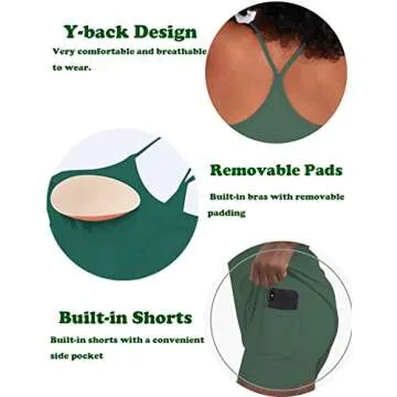 Stylish Women's Tennis Golf Workout Dress with Pockets