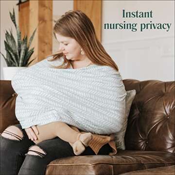 Simka Rose Breathable Nursing & Car Seat Cover for Baby - Breastfeeding Cover for Boy & Girl