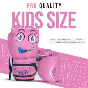 Jayefo Kids Boxing Gloves - Safe & Stylish 4 Oz Pink Gloves
