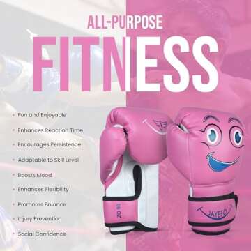 Jayefo Kids Boxing Gloves - Safe & Stylish 4 Oz Pink Gloves