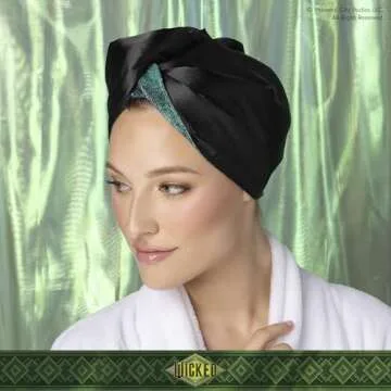 Conair Wicked Elphaba Satin Hair Towel for Women - Stylish Gift
