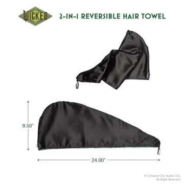 Conair Wicked Elphaba Satin Hair Towel for Women - Stylish Gift