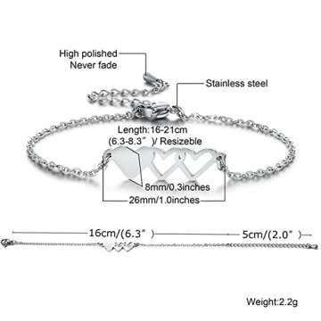 Best Friend Bracelet For 3 Sister Jewelry Bangle Gift Friendship (3 sister bracelet)