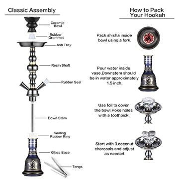 Premium 20" Hookah Set for Perfect Social Enjoyment