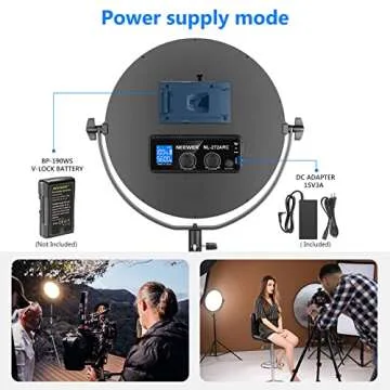 Neewer 14” Round LED Video Light Panel with 2.4G Wireless Remote, Ultra-Slim 45W 3200K~5600K Bi-Color Dimmable LED Soft Light for Photography, YouTube, TikTok, Live Streaming, Gaming, Zoom Meetings