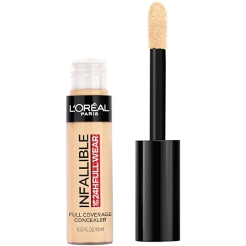 L’Oréal Paris Makeup Infallible Full Wear Waterproof Matte Concealer, Full Coverage, Cashmere, 0....