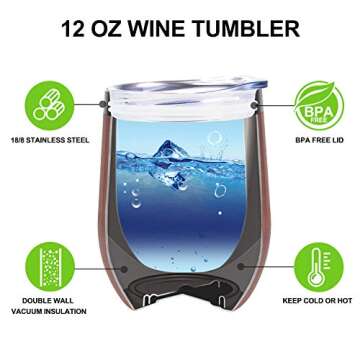 Coolife Mama Shark Wine Tumbler - Fun Mother's Day Gifts for Mom from Daughter or Son