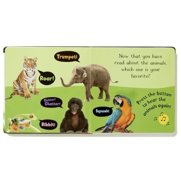 Noisy Animals Interactive Book with Six Sounds for Toddlers