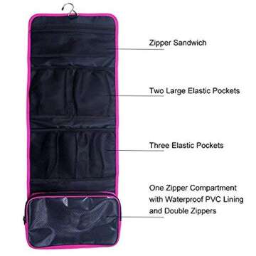 Travel Hanging Toiletry Bag Travel Kit Organizer Cosmetic Makeup Waterproof Wash Bag for Women Girls...