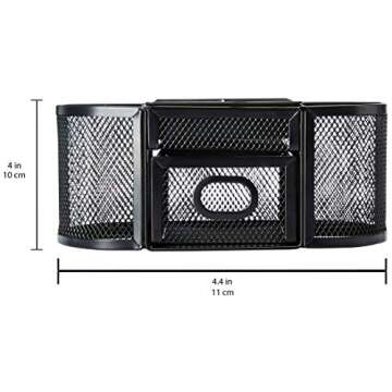 Amazon Basics Mesh Desk Organizer, Black