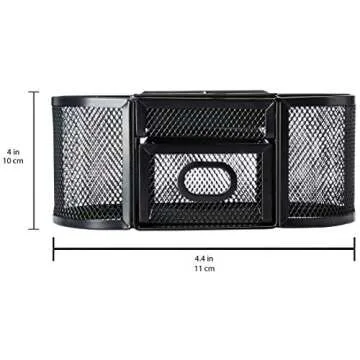 Amazon Basics Mesh Desk Organizer, Black