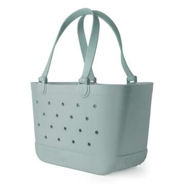 Simple Modern Beach Bag Rubber Tote | Waterproof Large Tote Bag with Zipper Pocket for Beach, Pool B...