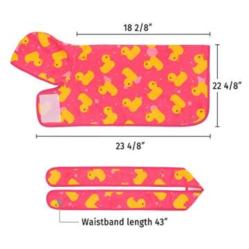 HDE Dog Bathrobe Super Absorbent Quick Drying Towel with Hood for All Dog Breeds Sizes S-XXL - Pink ...