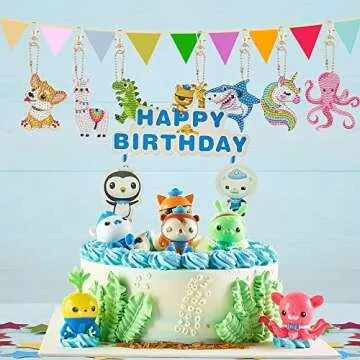 12 PCS Animal Diamond Painting Keychains DIY Kit