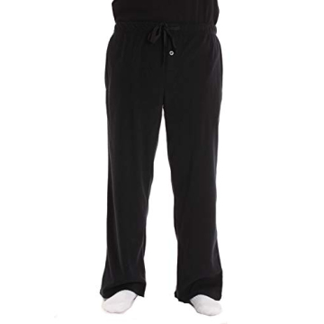 #followme Polar Fleece Pajama Pants for Men - Cozy Black PJs 45902-BLK-3XL